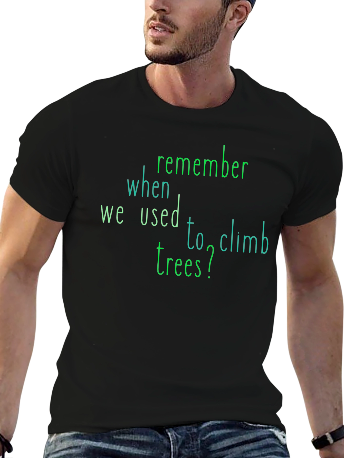 Remember Trees Graphic Tee - Black