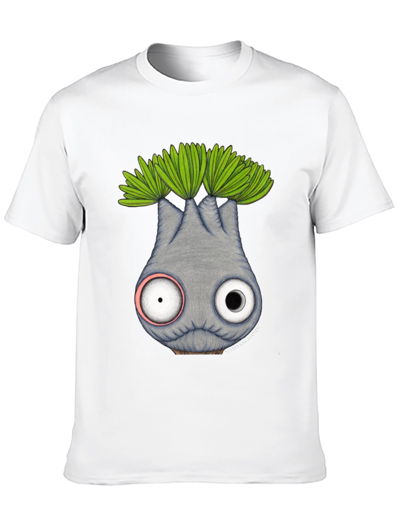 Whimsical Eyeball Plant Creature Graphic Tee