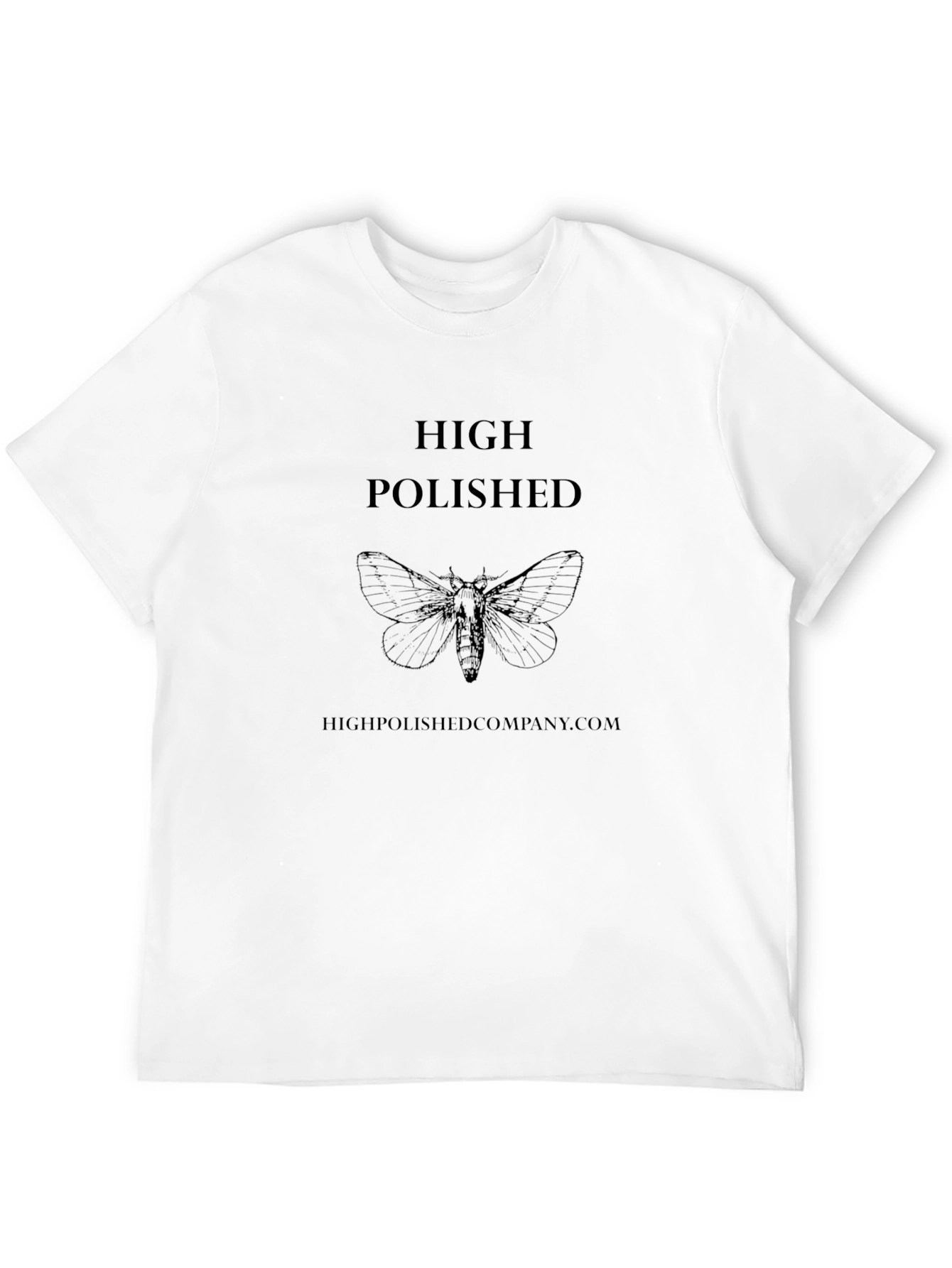 High Polished Moth Graphic Tee - Black