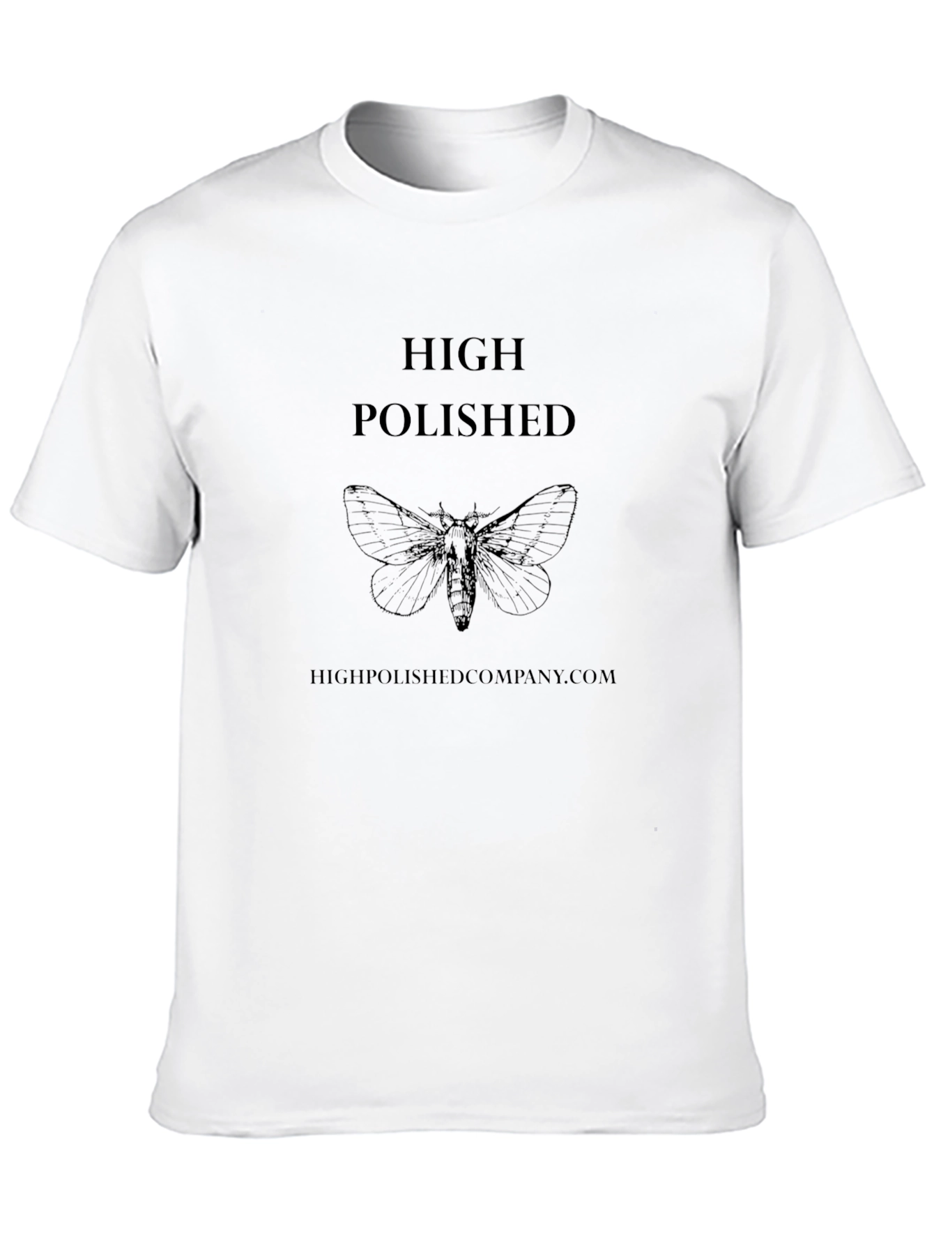High Polished Moth Graphic Tee - Black