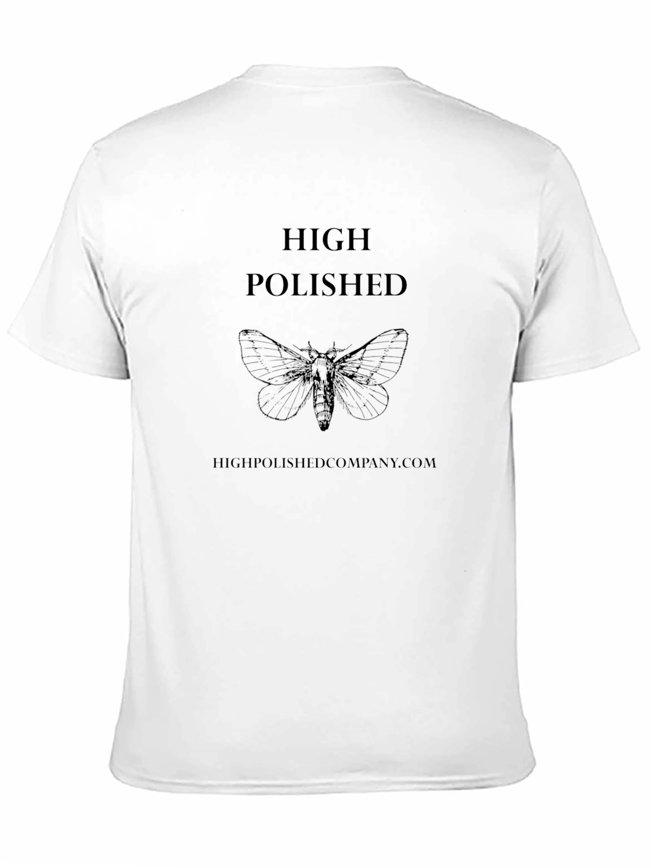 High Polished Moth Graphic Tee - Black