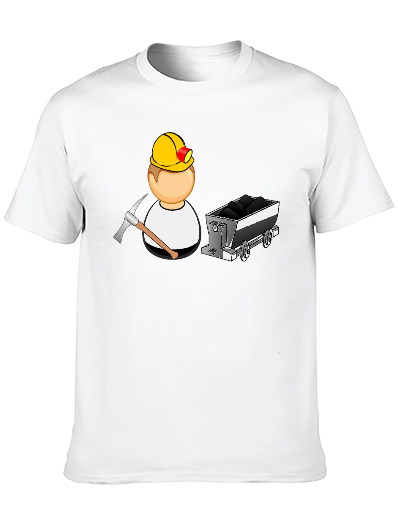 Miner Cartoon Black T-Shirt
