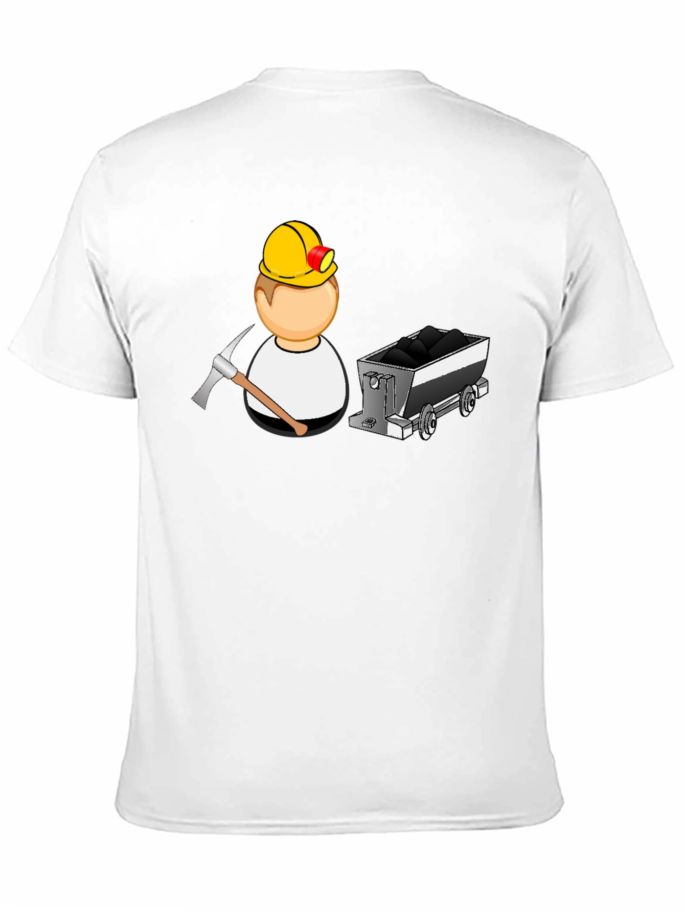 Miner Cartoon Black T-Shirt