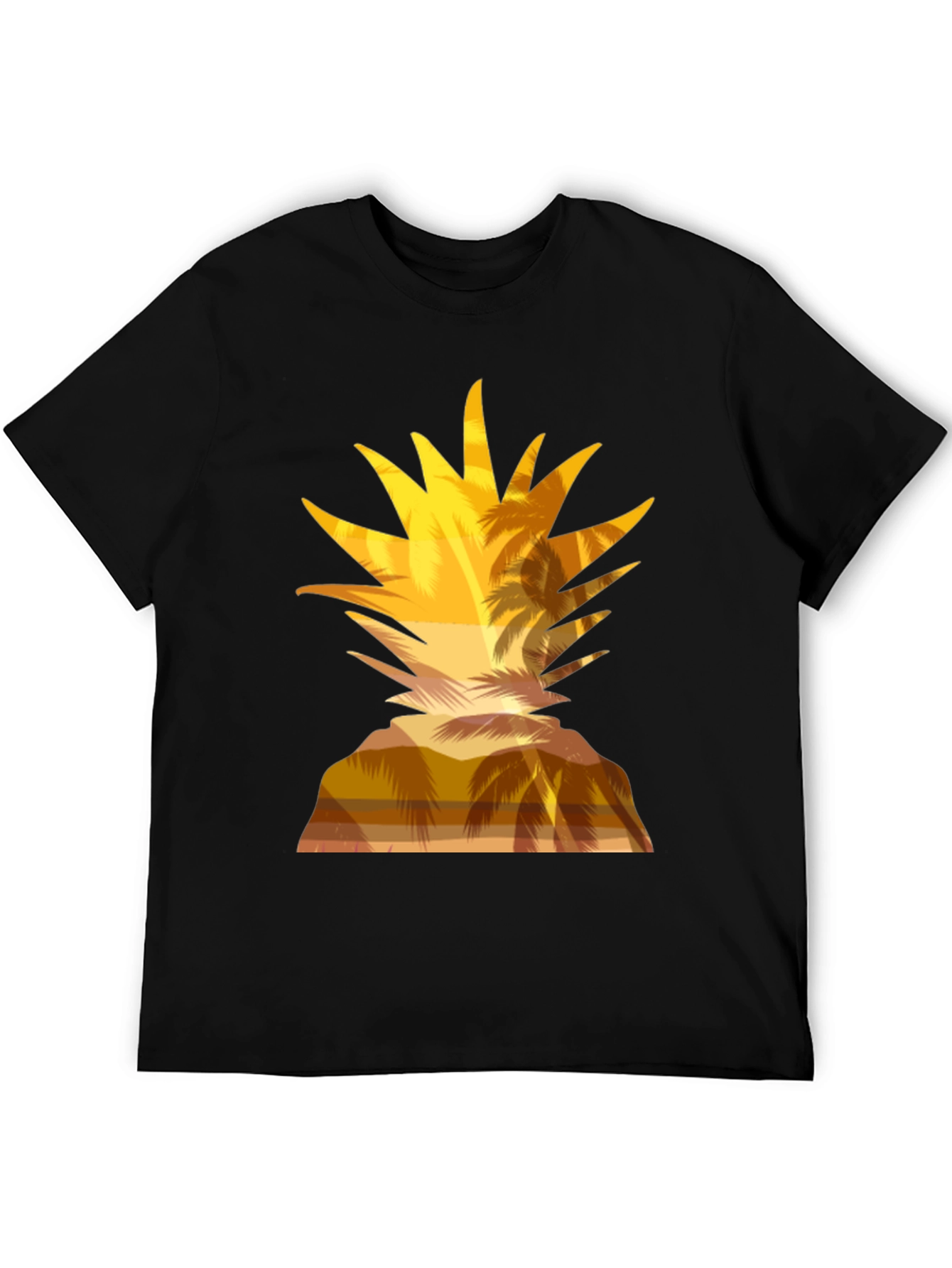 Tropical Pineapple Sunset Graphic T-Shirt