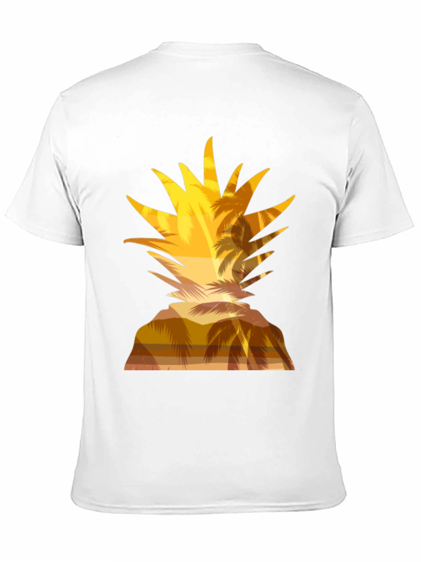 Tropical Pineapple Sunset Graphic T-Shirt