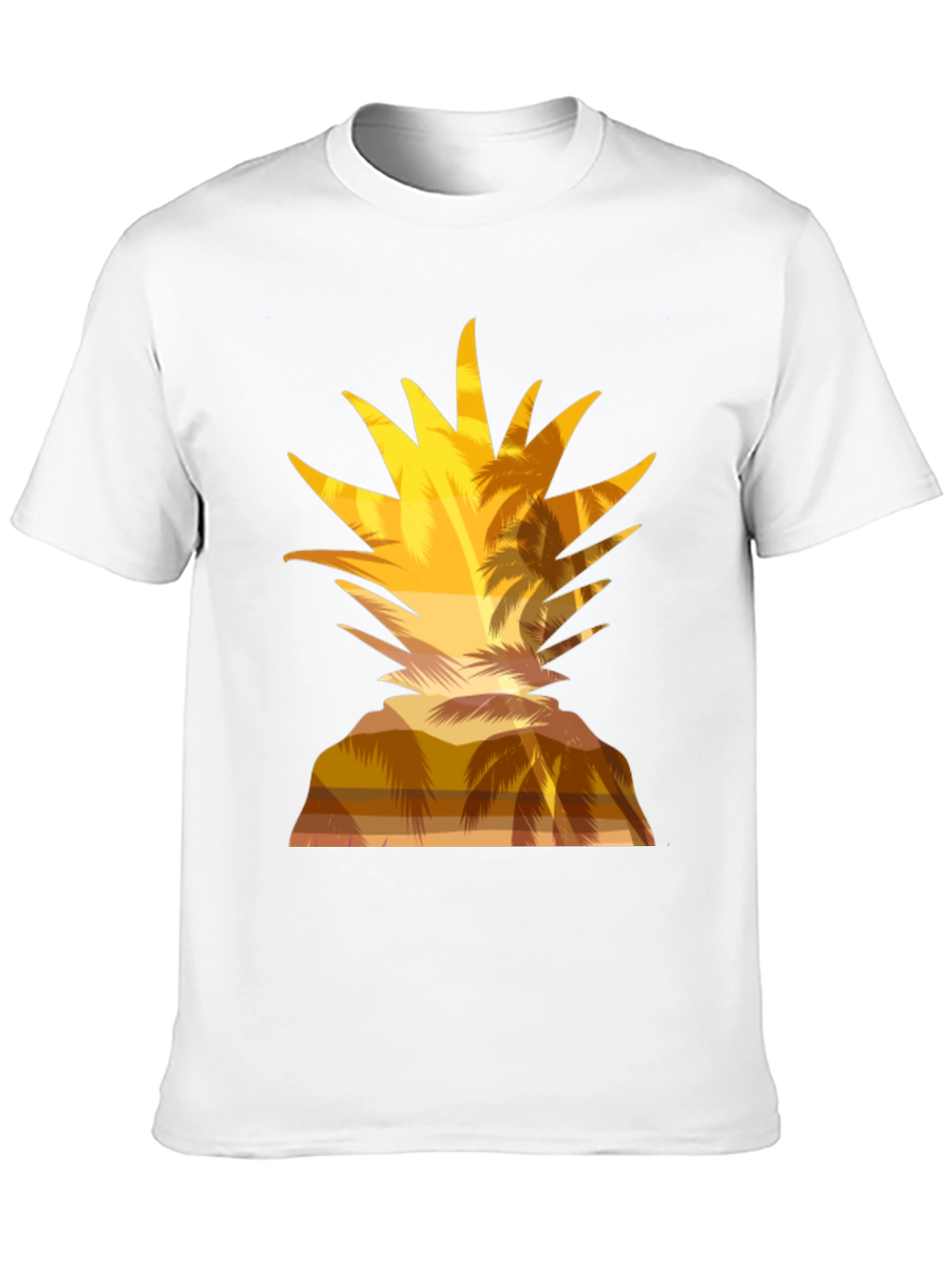Tropical Pineapple Sunset Graphic T-Shirt
