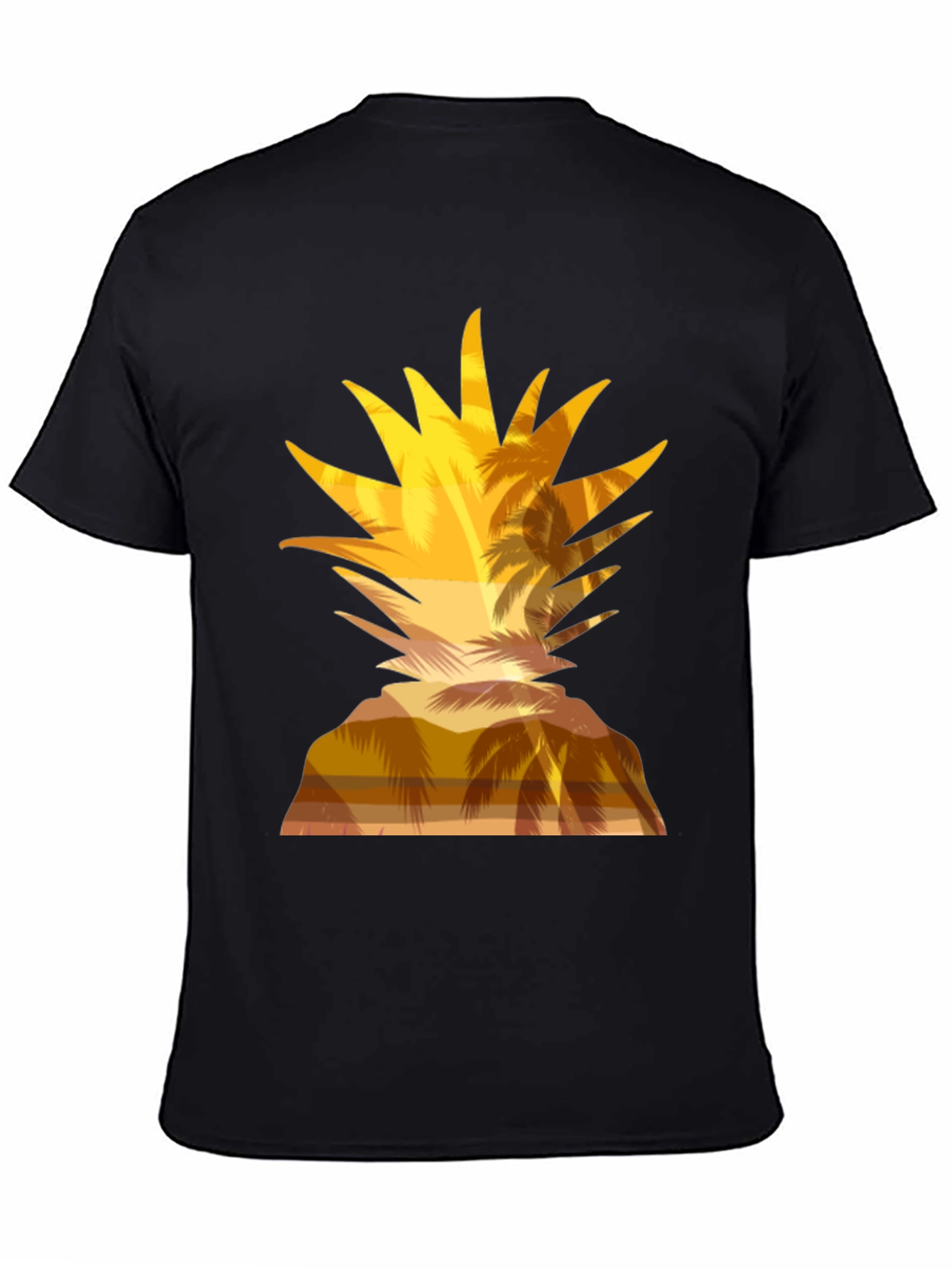 Tropical Pineapple Sunset Graphic T-Shirt