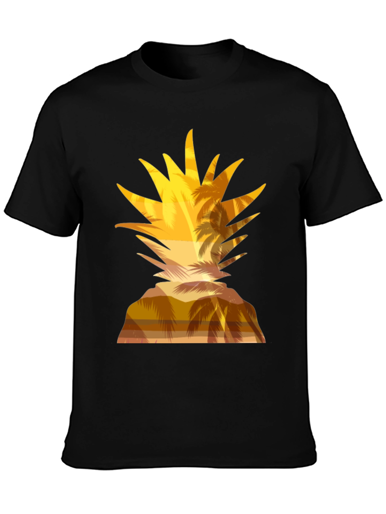 Tropical Pineapple Sunset Graphic T-Shirt