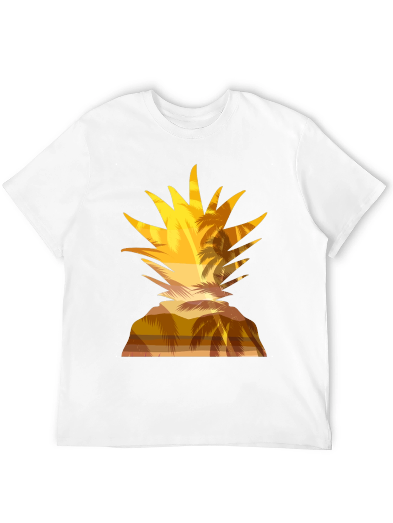 Tropical Pineapple Sunset Graphic T-Shirt