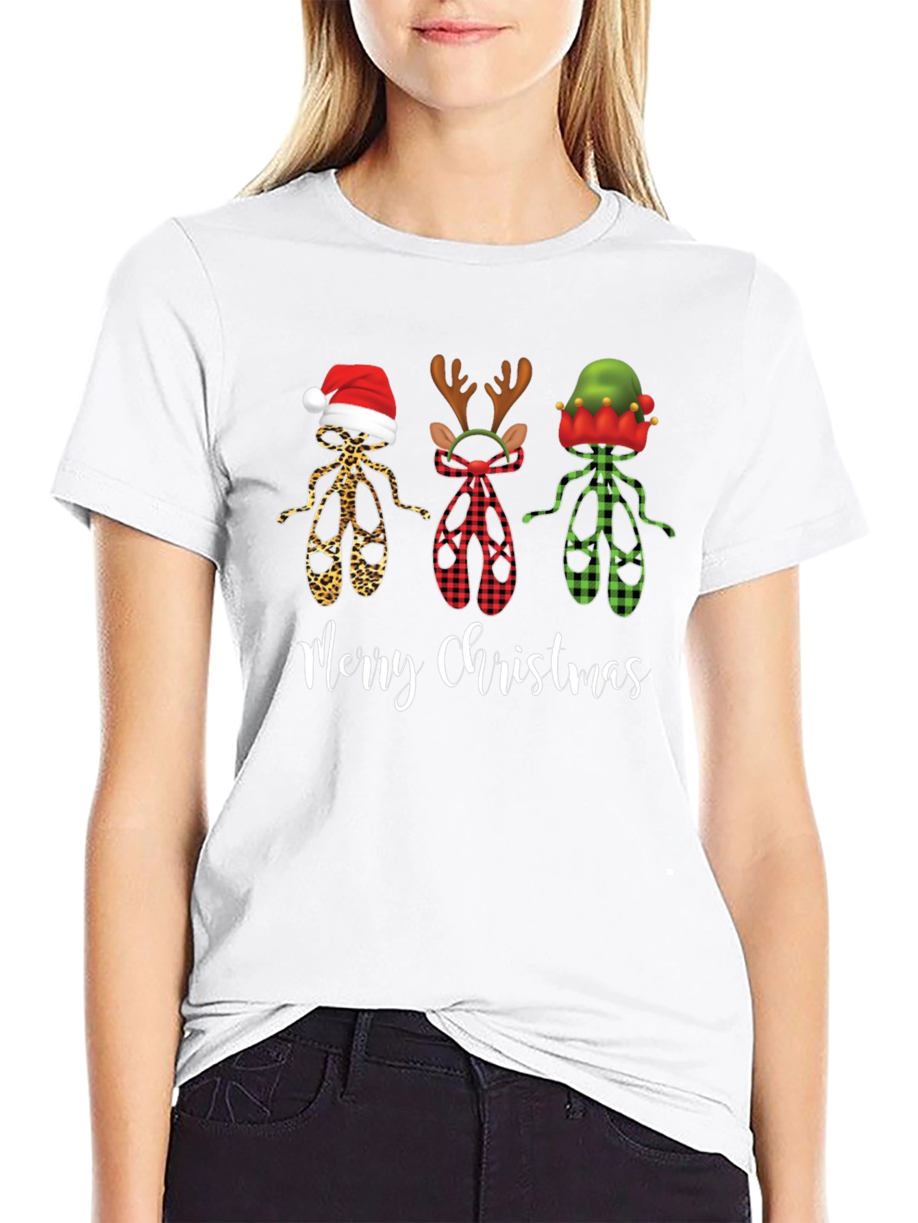 Merry Christmas Ballet Dancer Tee