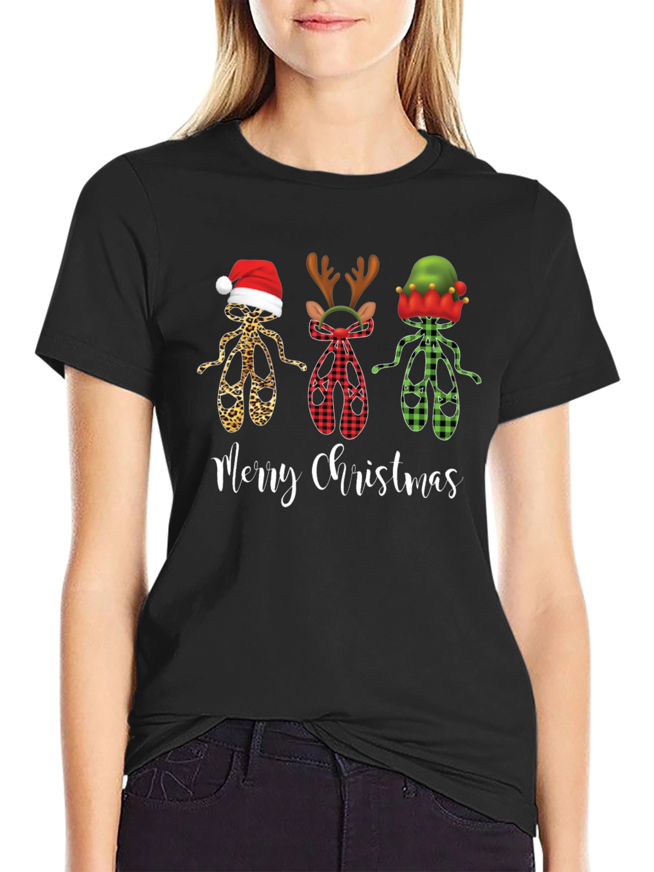 Merry Christmas Ballet Dancer Tee