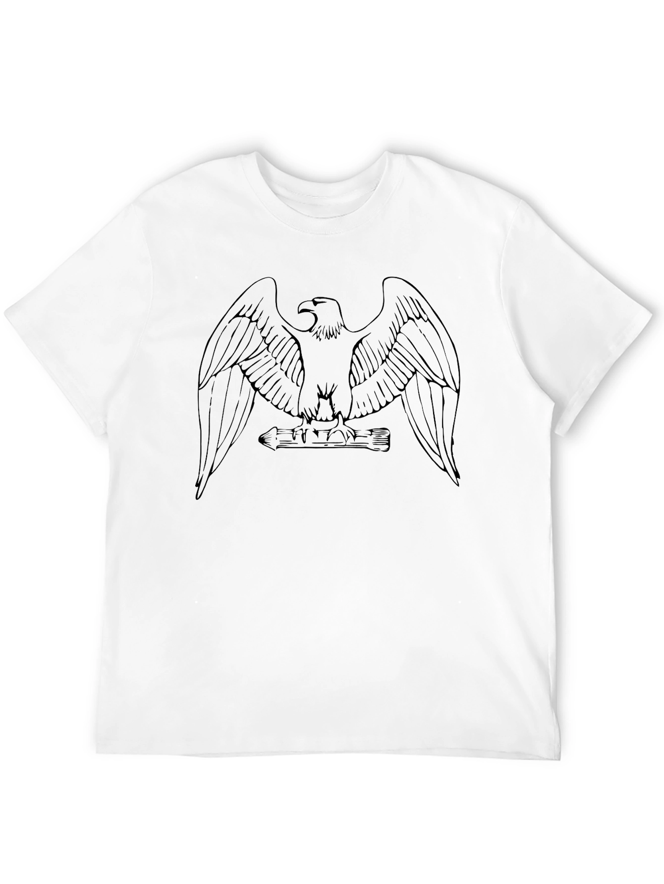Eagle Graphic Print Black Casual Tee