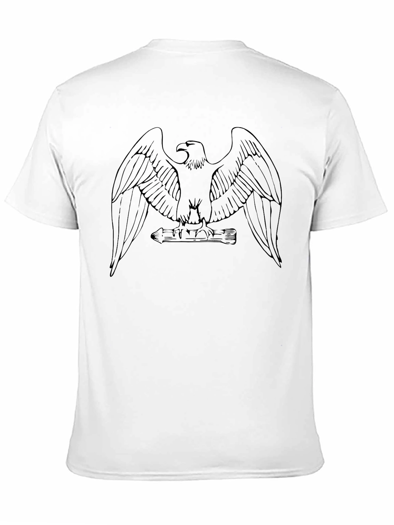 Eagle Graphic Print Black Casual Tee