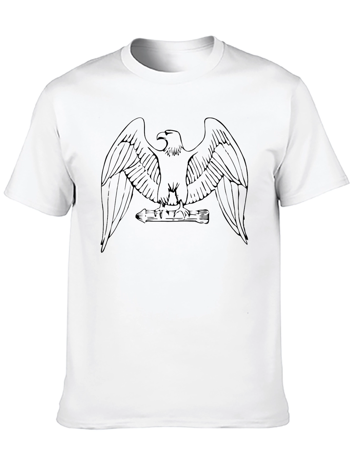 Eagle Graphic Print Black Casual Tee