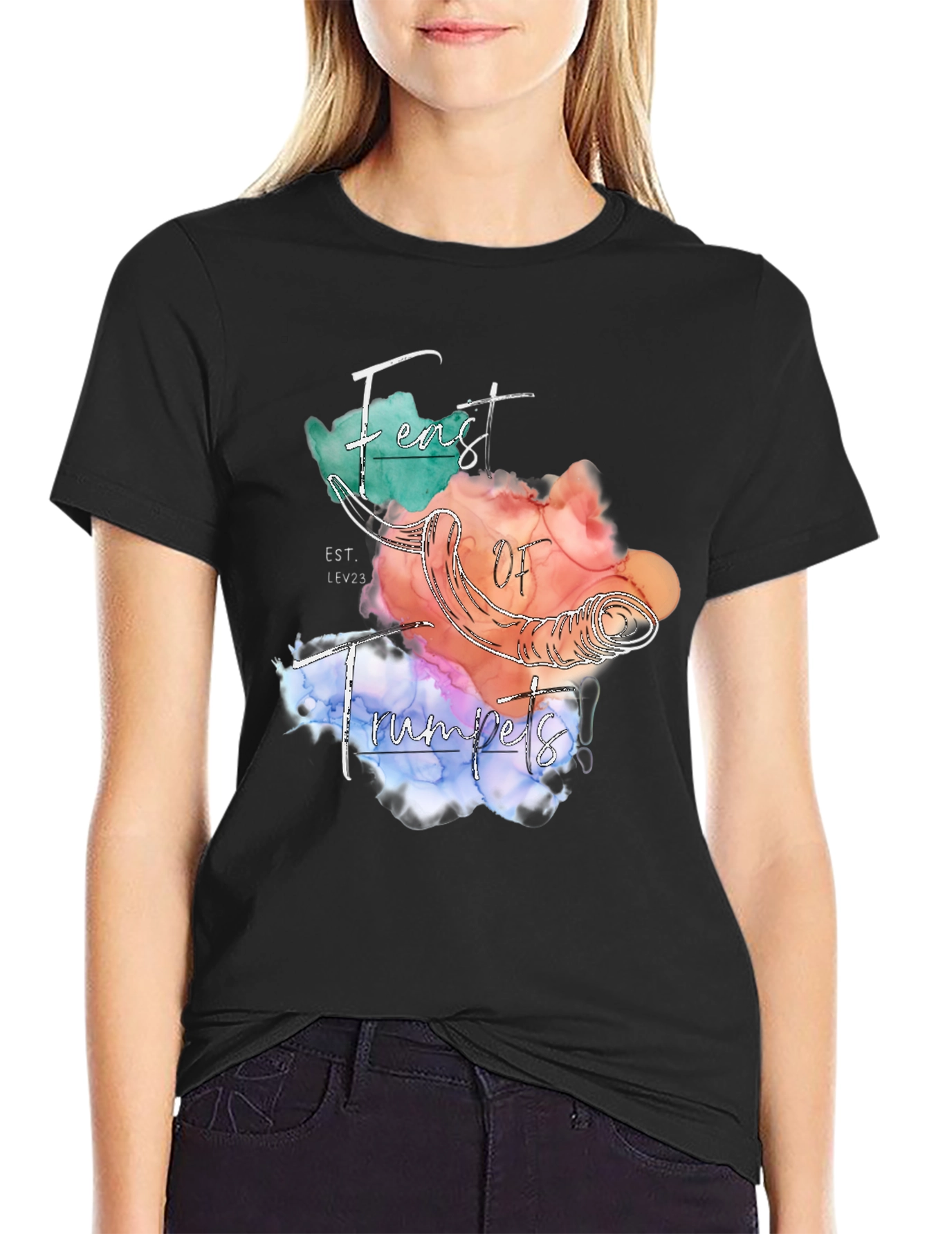 Feast of Trumpets T-Shirt Black Graphic Tee