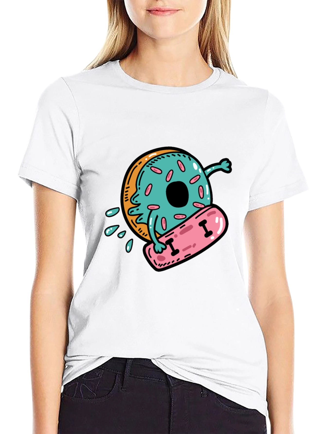 Donut Skateboarder Graphic Tee