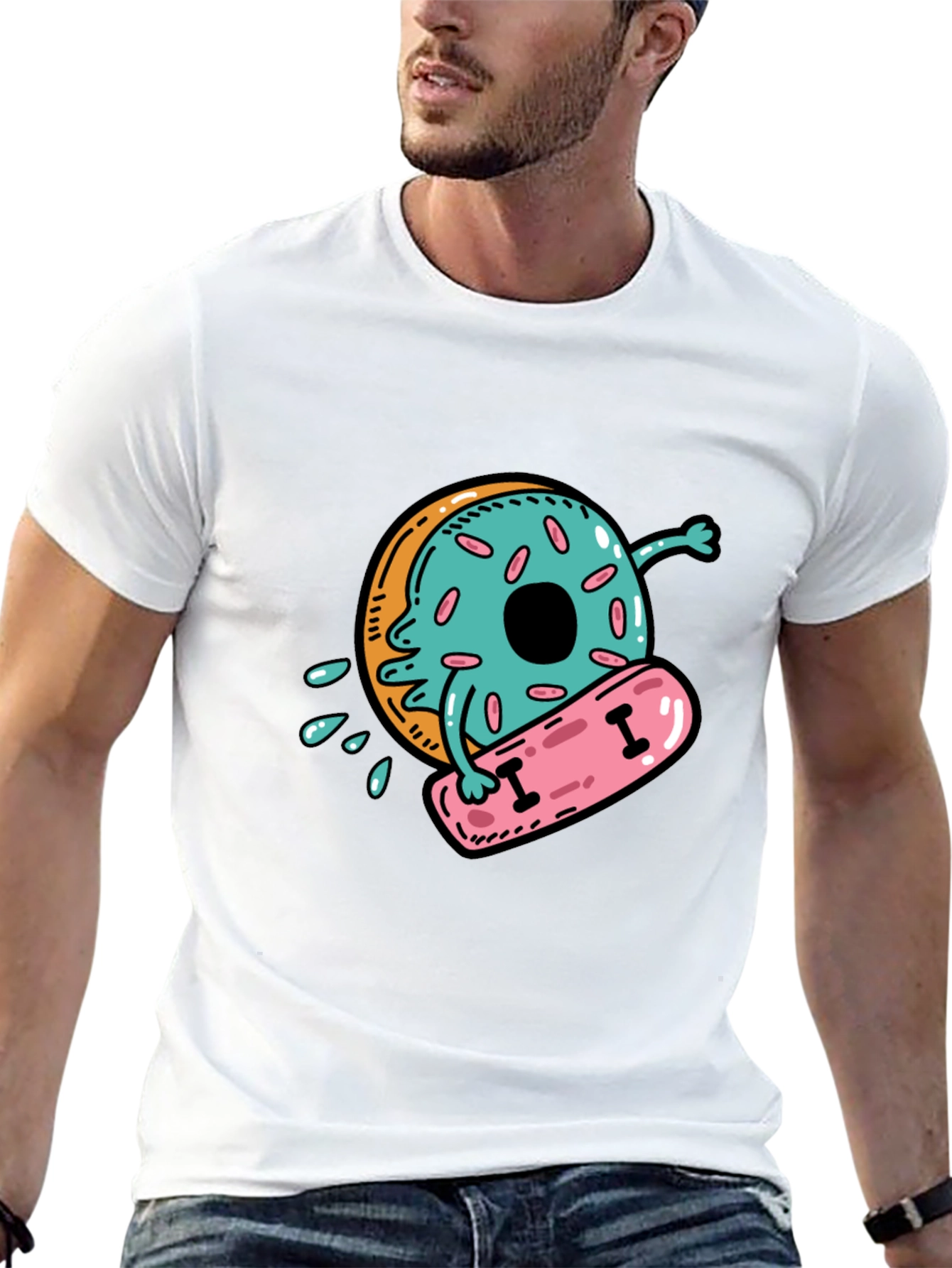 Donut Skateboarder Graphic Tee