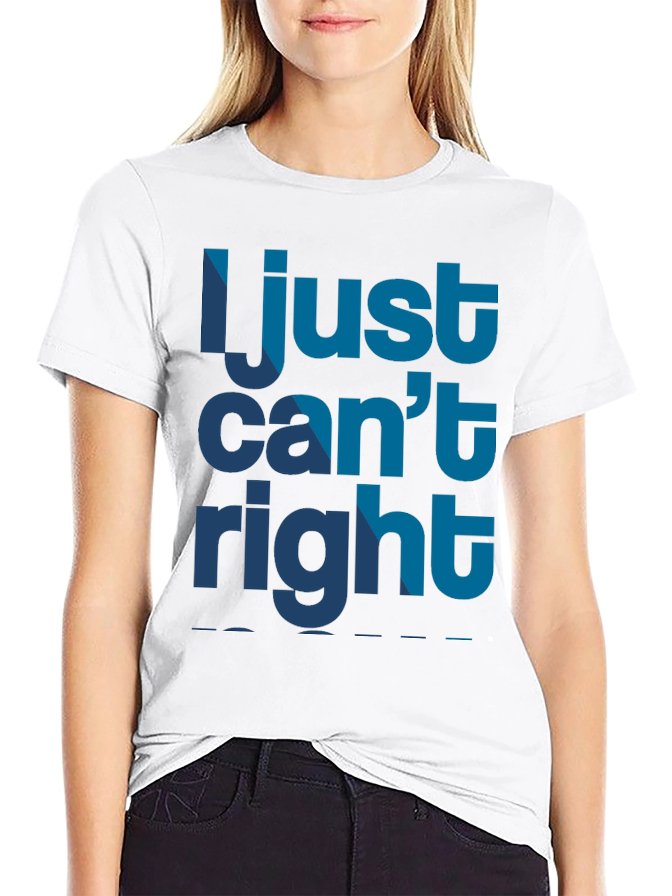 I Just Cant Right Mens Black Graphic T-Shirt
