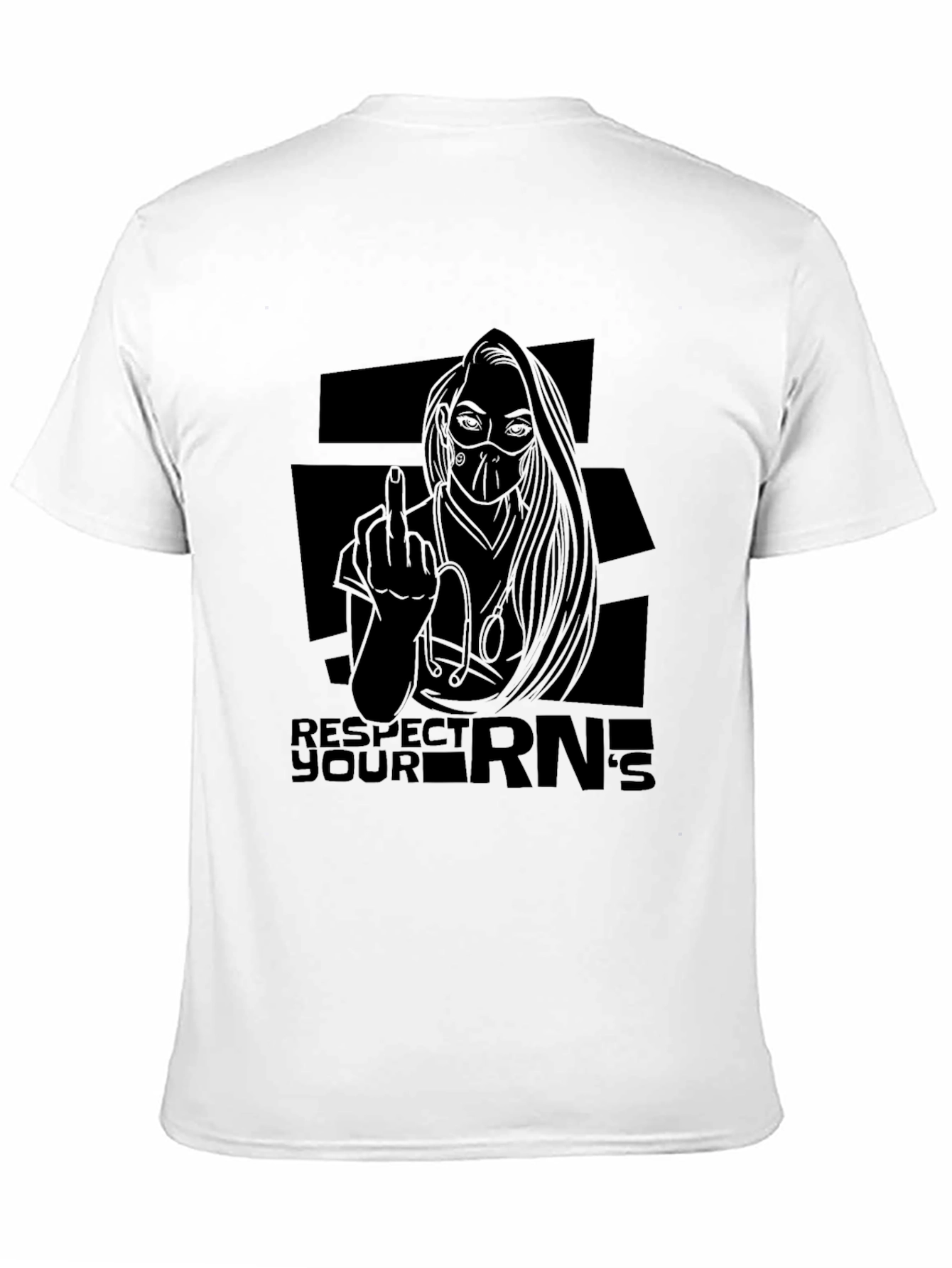Respect Your RNs Graphic T-Shirt - Black