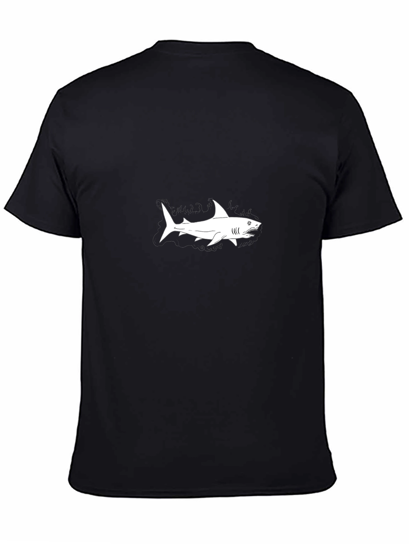 Black T-Shirt with Shark Graphic