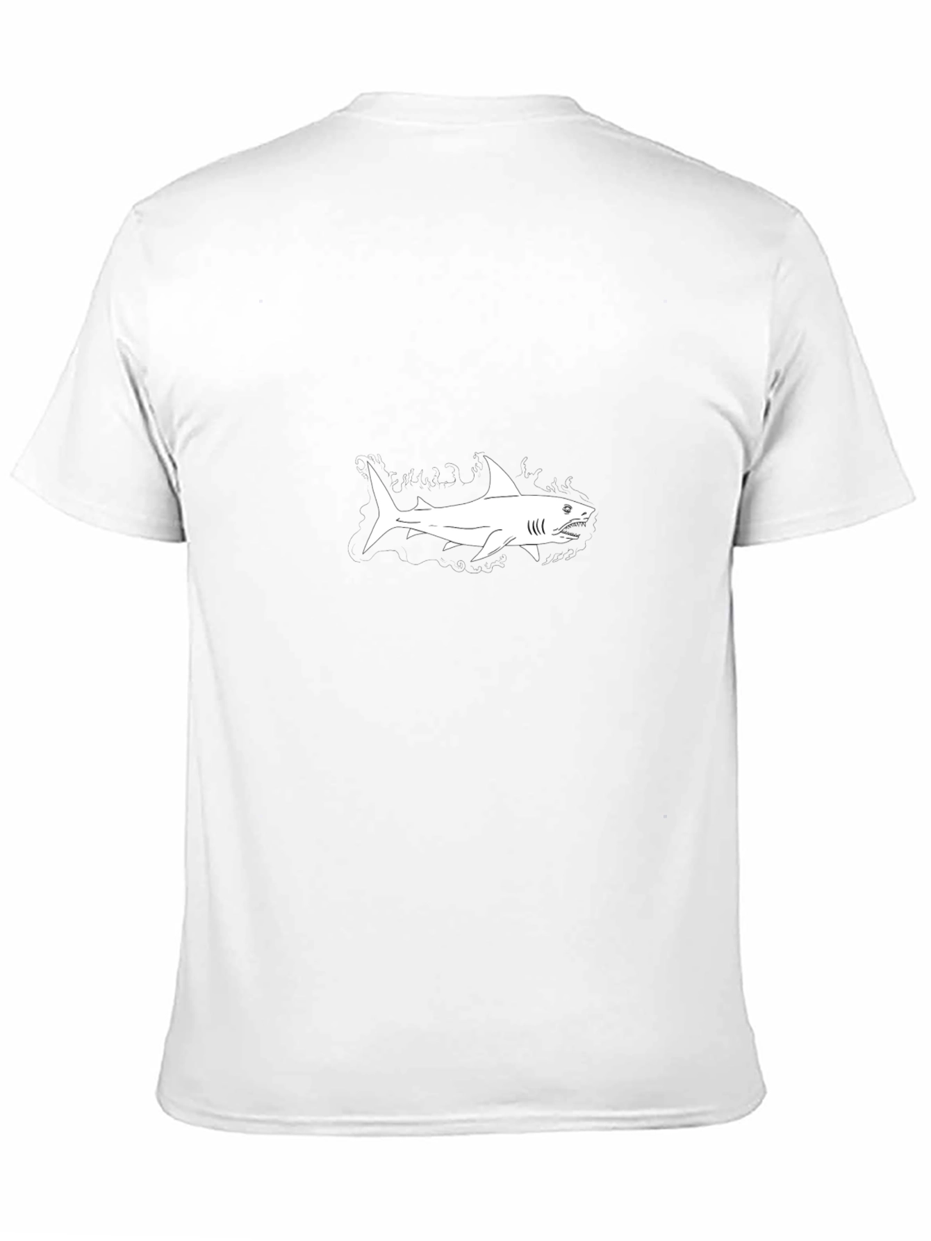 Black T-Shirt with Shark Graphic