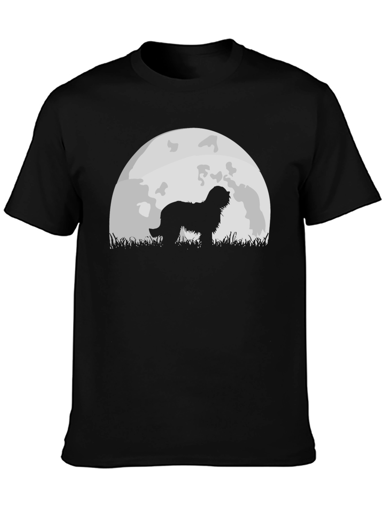Dog Silhouette Moon Graphic Tee