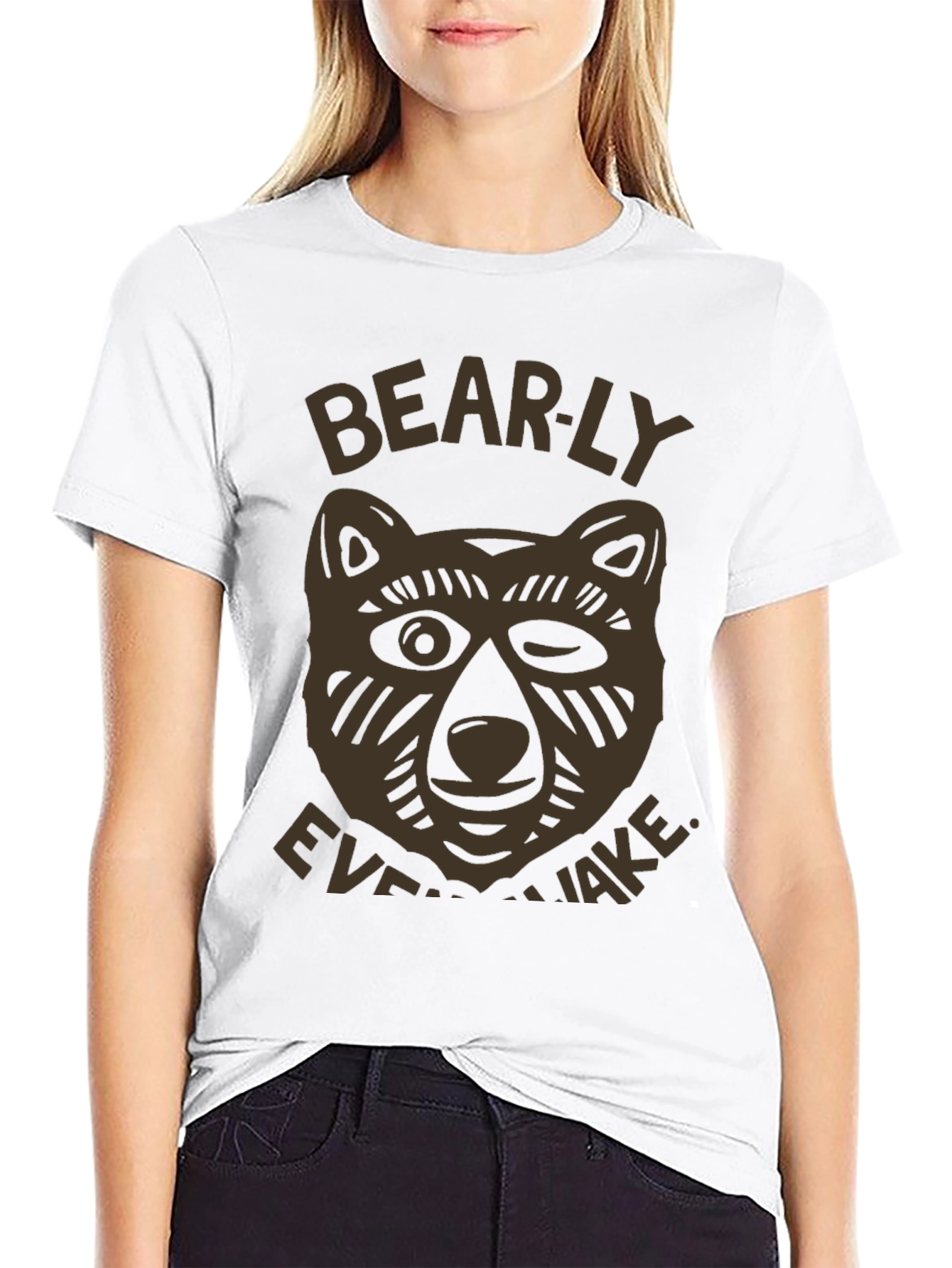 Bearly Awake Graphic T-Shirt - Mens Black Tee
