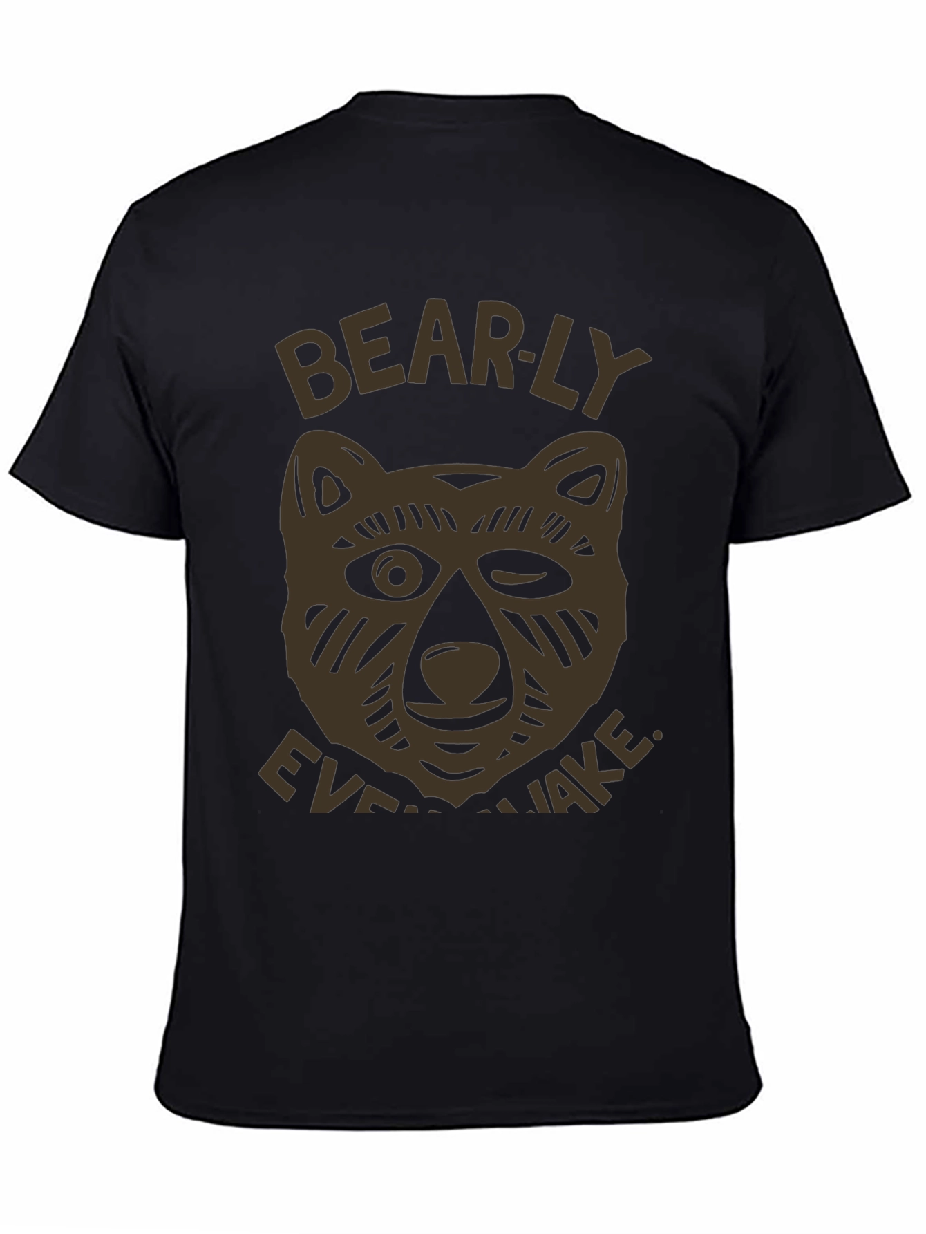 Bearly Awake Graphic T-Shirt - Mens Black Tee