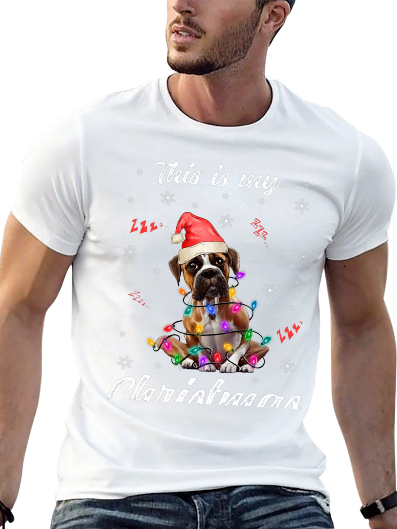 Boxer Dog Christmas T-Shirt
