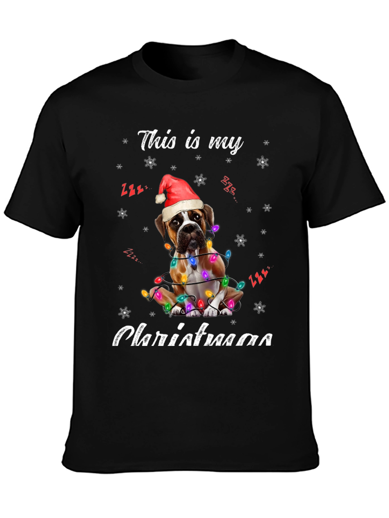Boxer Dog Christmas T-Shirt