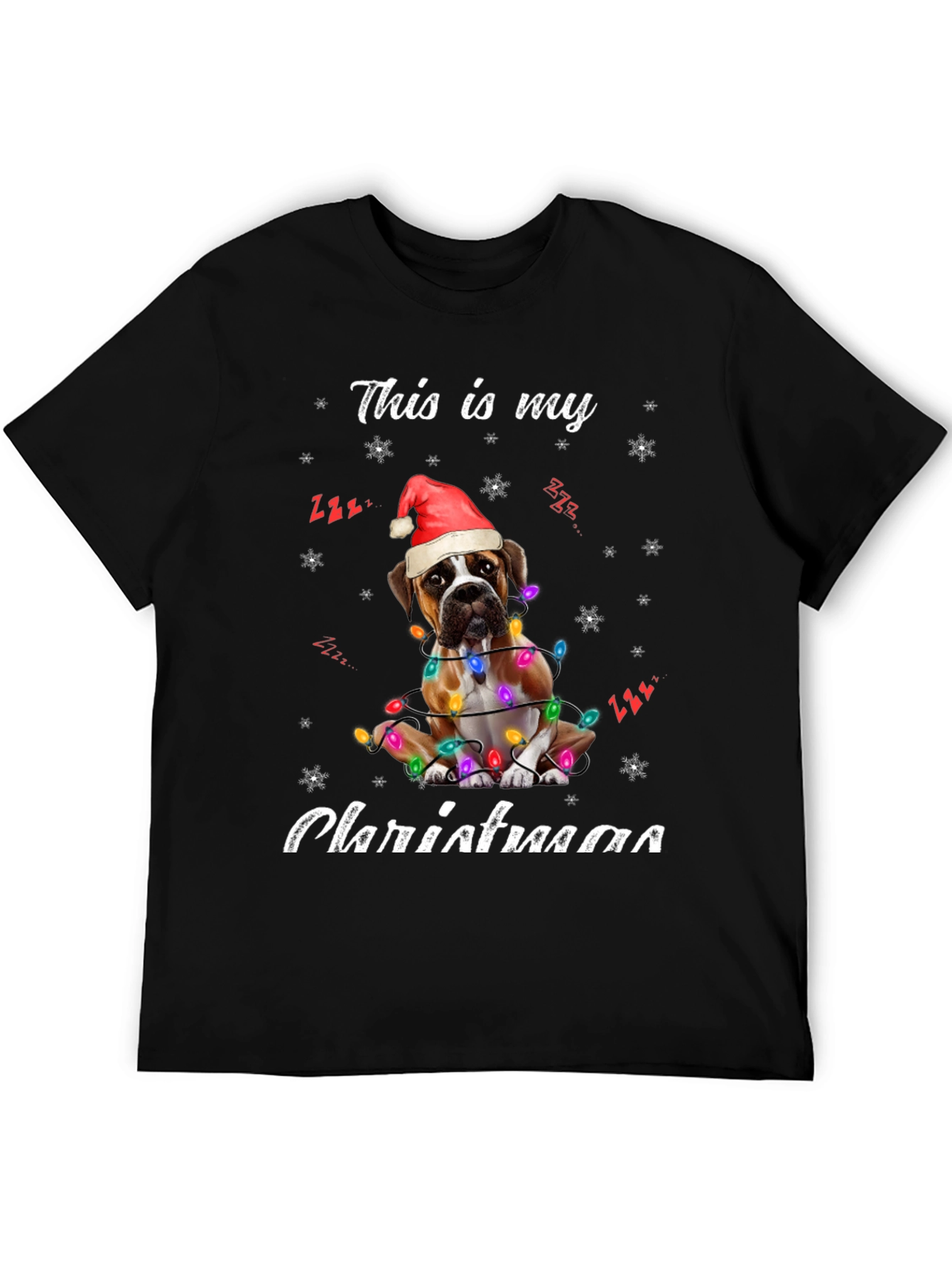 Boxer Dog Christmas T-Shirt
