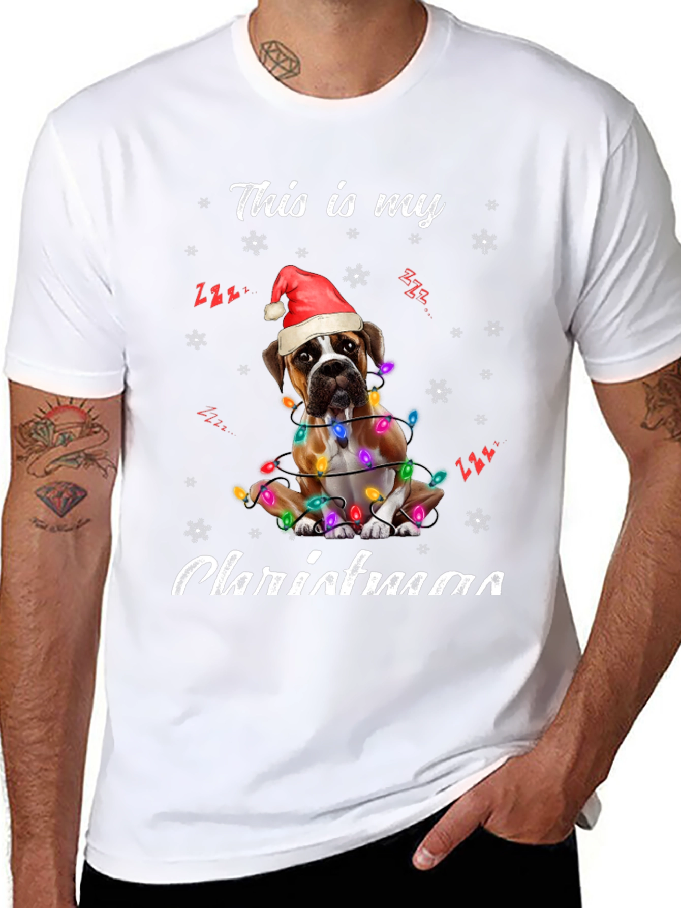 Boxer Dog Christmas T-Shirt