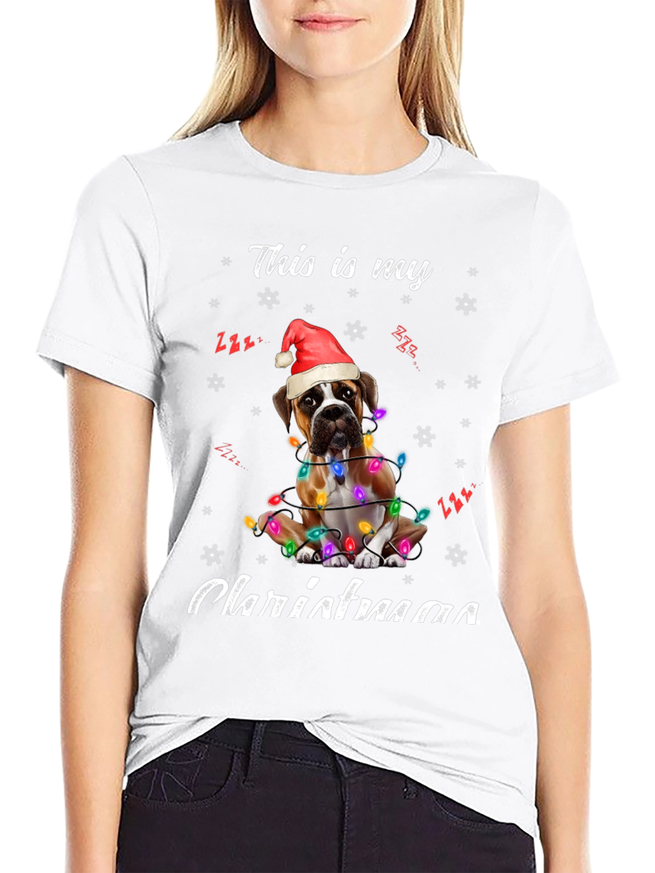 Boxer Dog Christmas T-Shirt