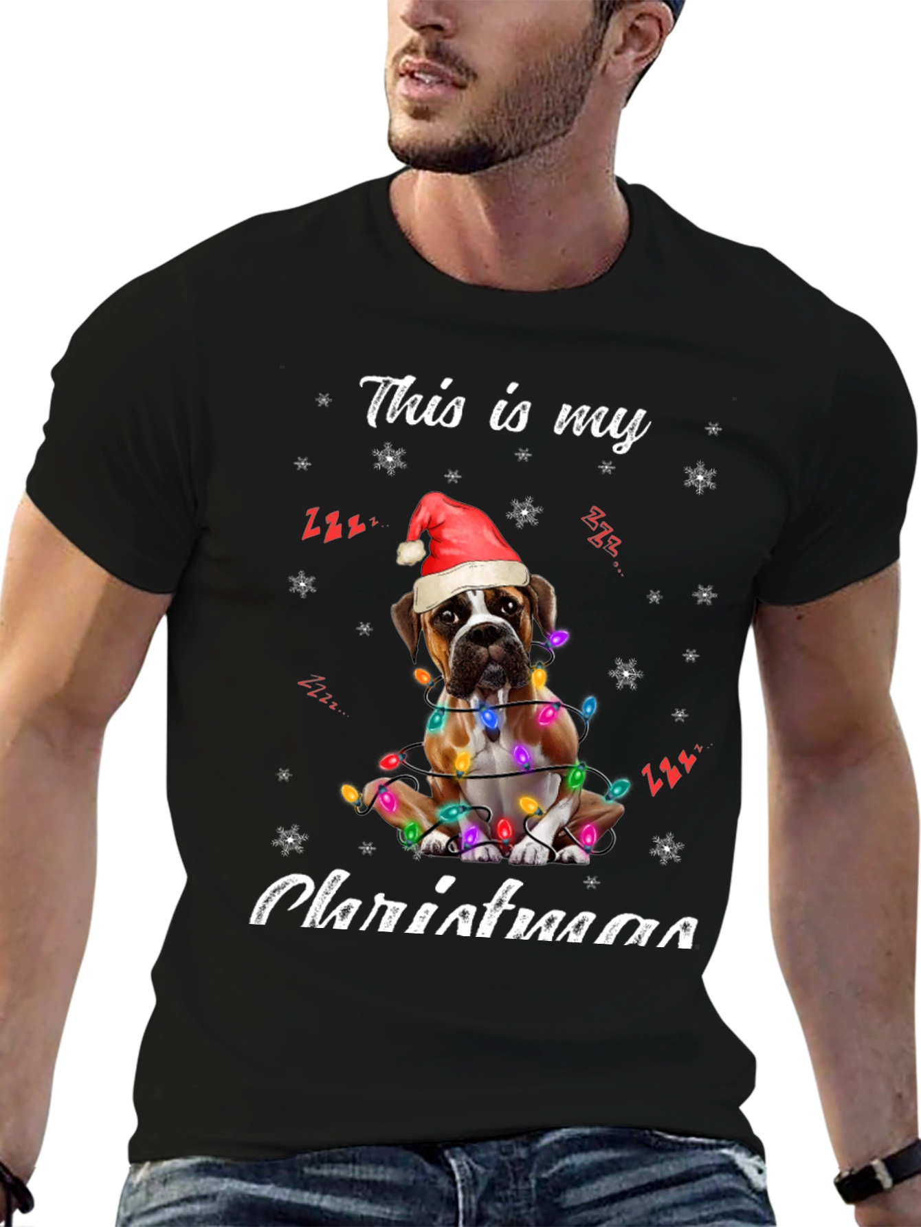 Boxer Dog Christmas T-Shirt