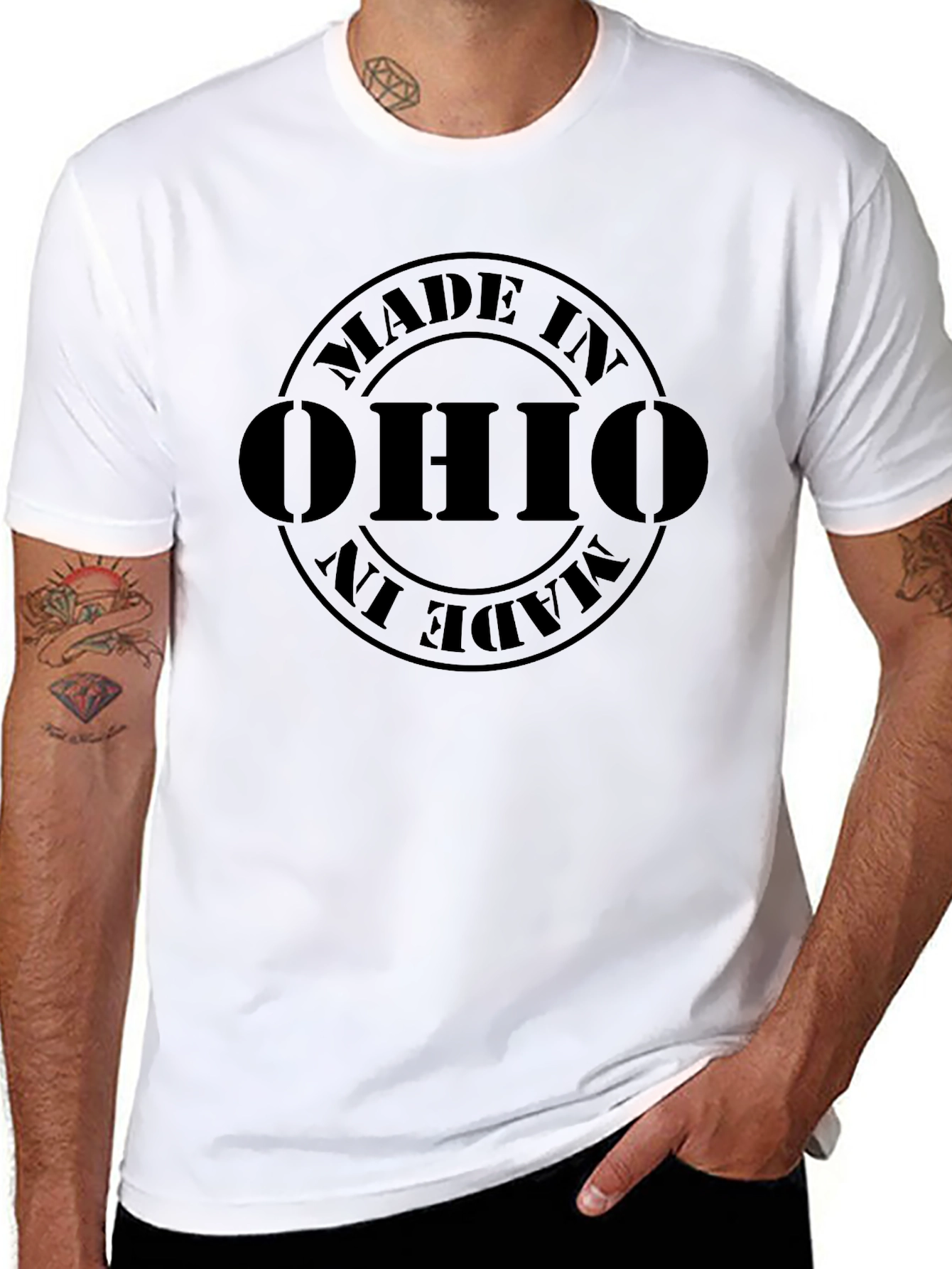 Made in Ohio T-Shirt - Black Graphic Tee