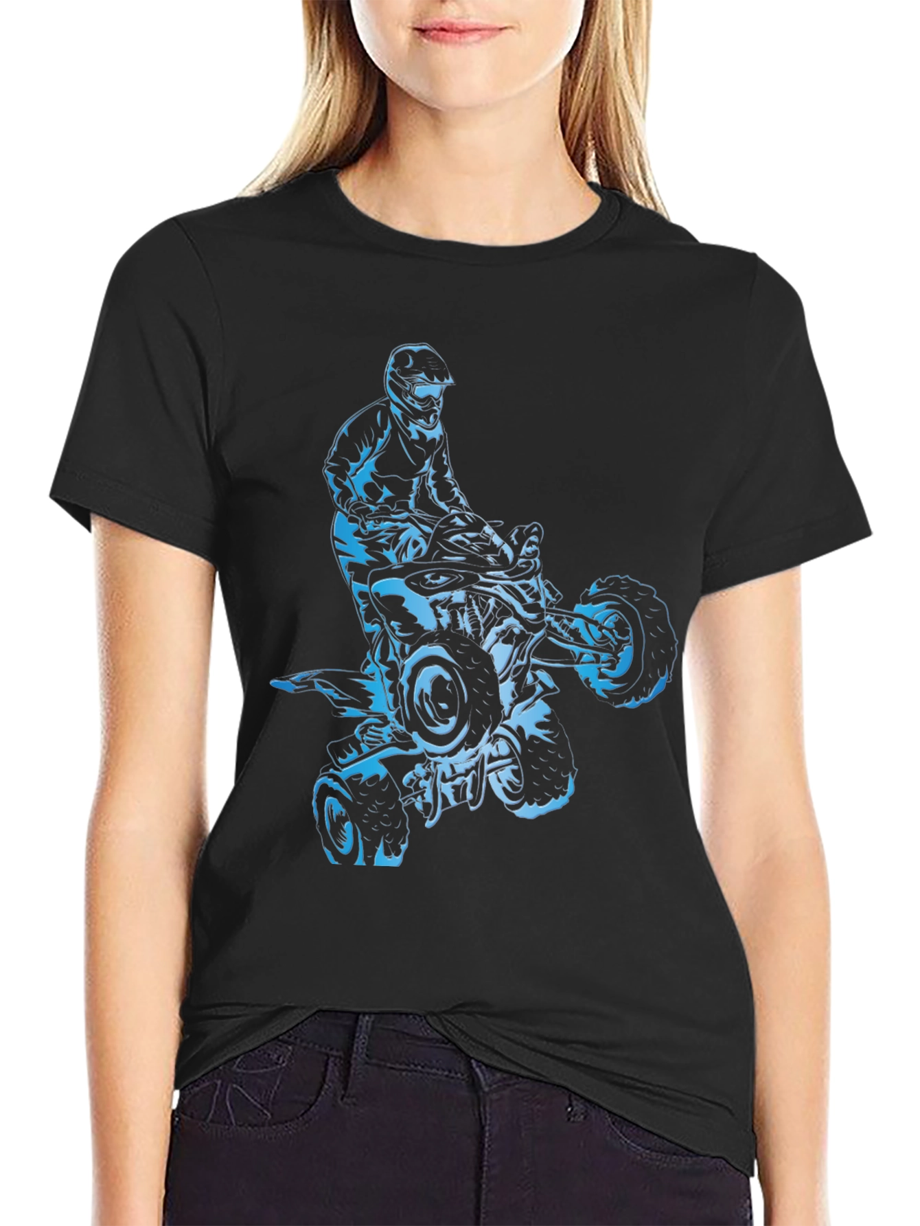 ATV Rider Graphic Tee - Black