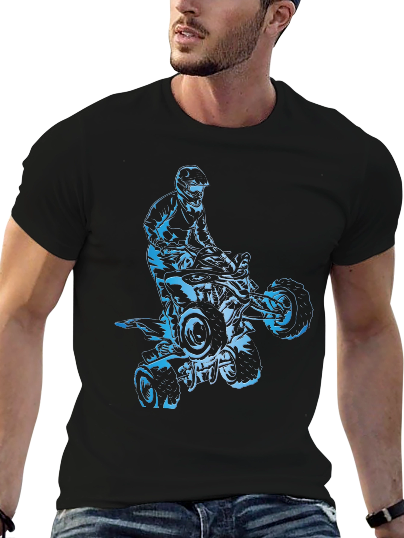 ATV Rider Graphic Tee - Black