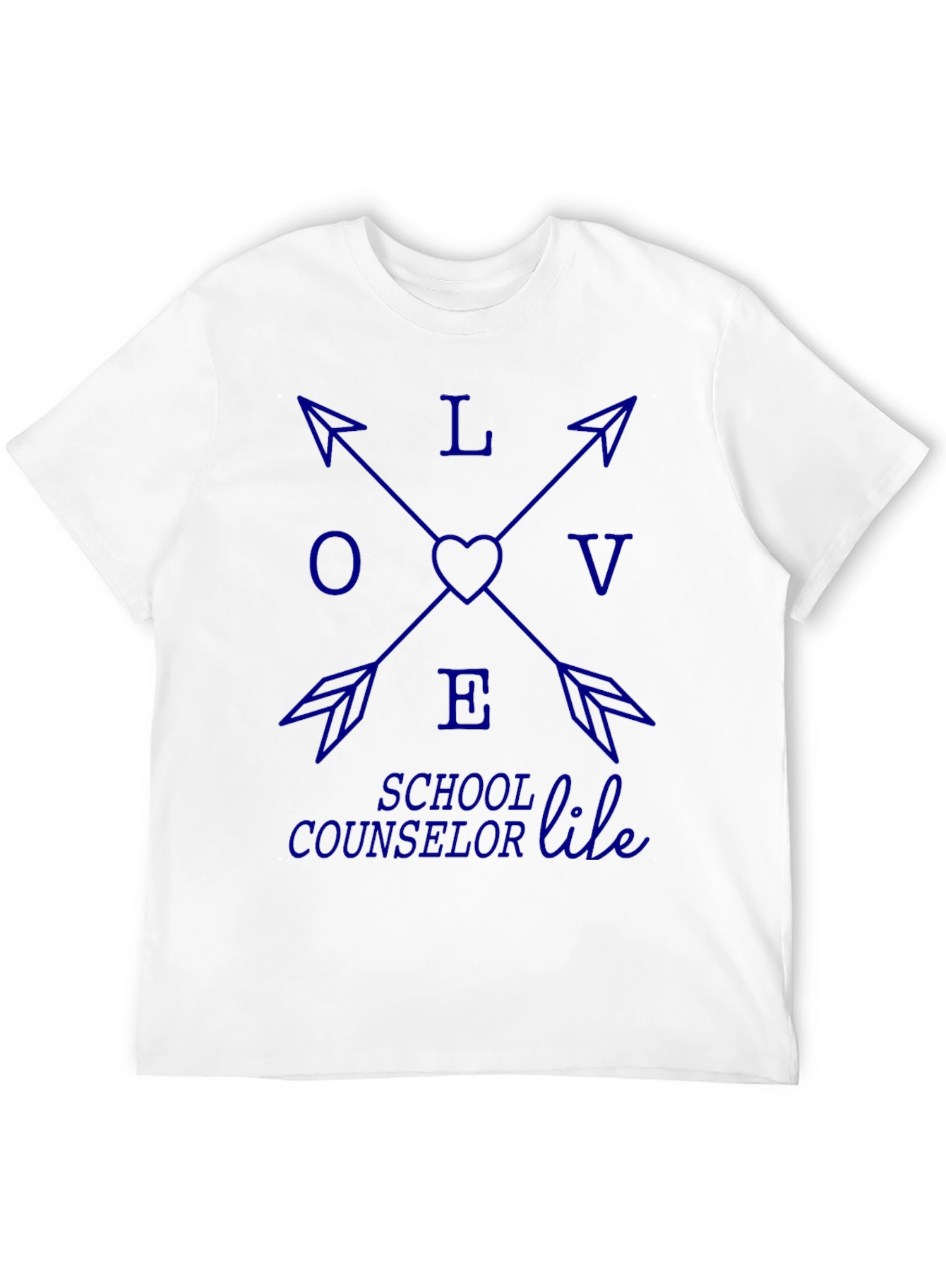 Love School Counselor Life Black Tee