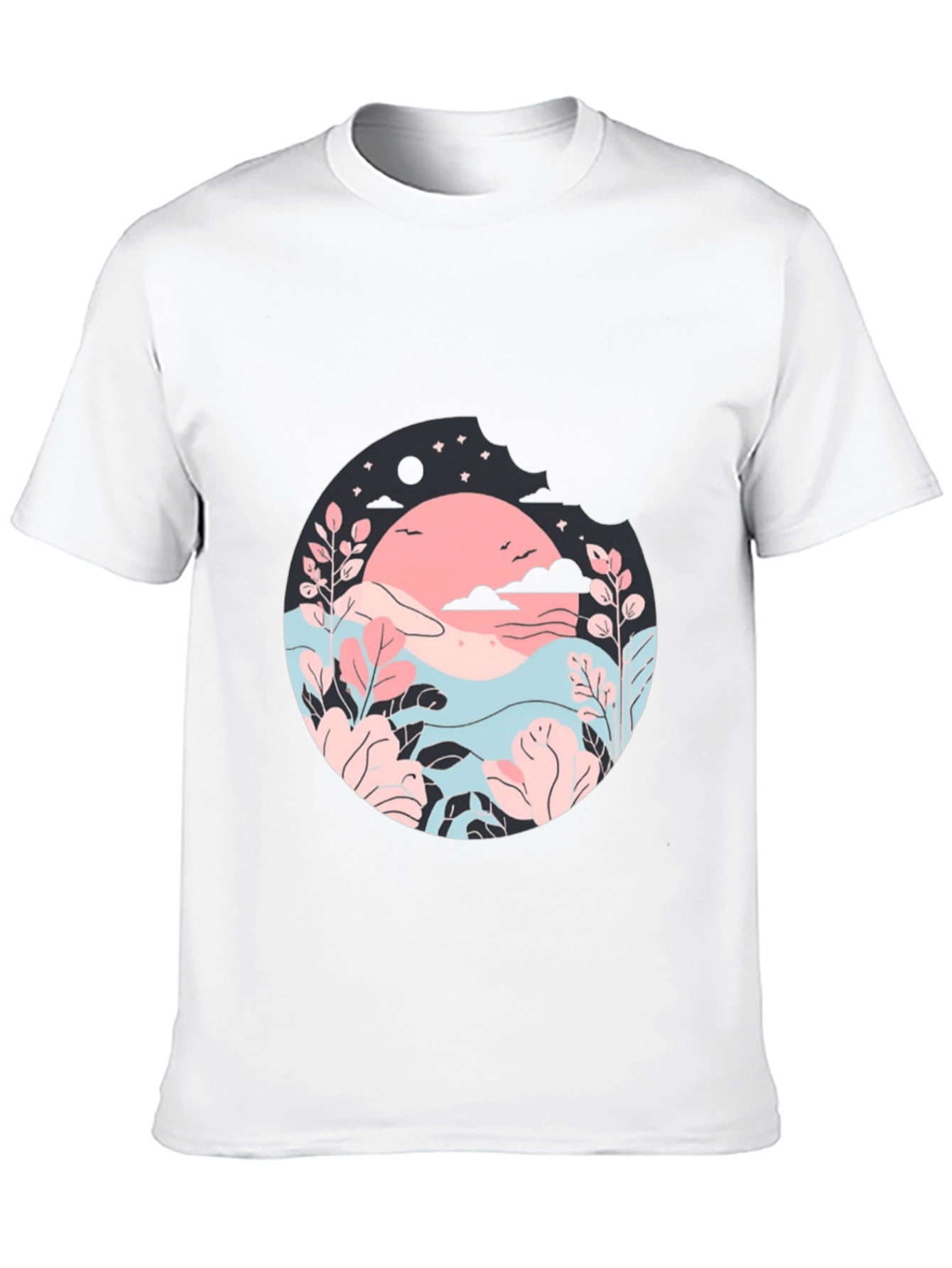 Nature Inspired Graphic T-Shirt - Black