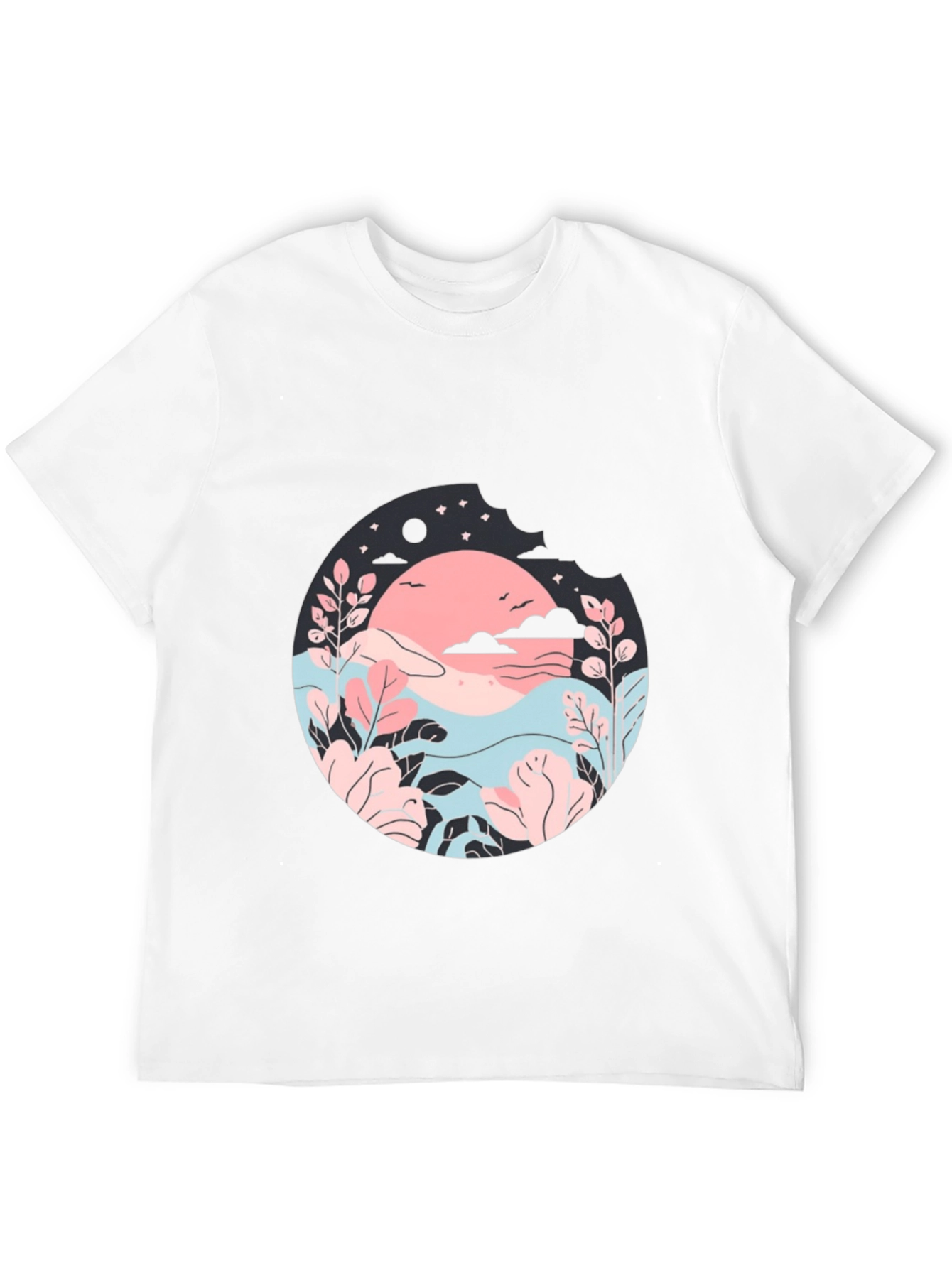 Nature Inspired Graphic T-Shirt - Black