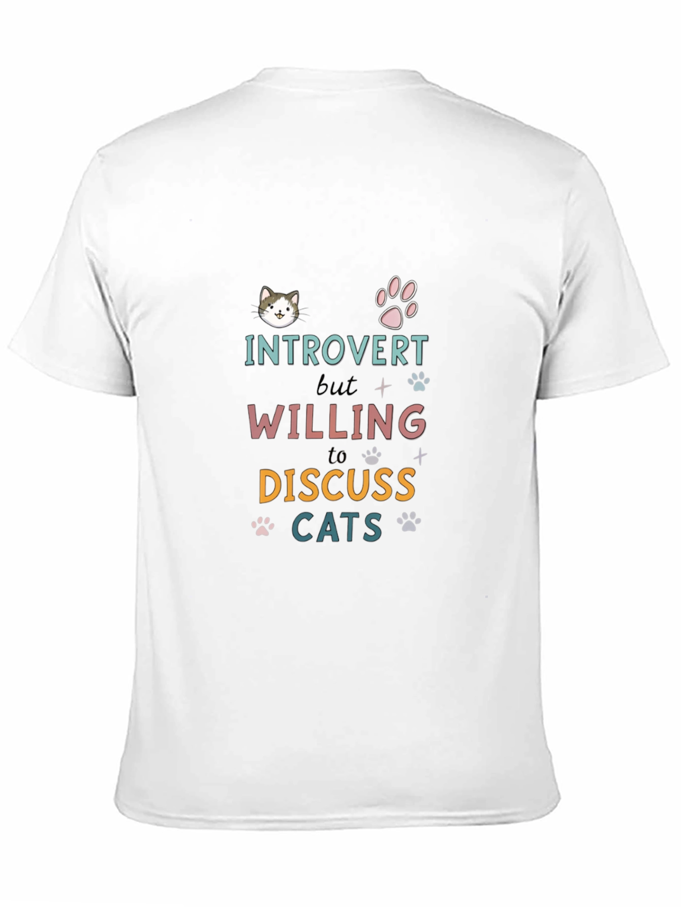 Introvert Cat Lover T-Shirt - Discuss Cats!