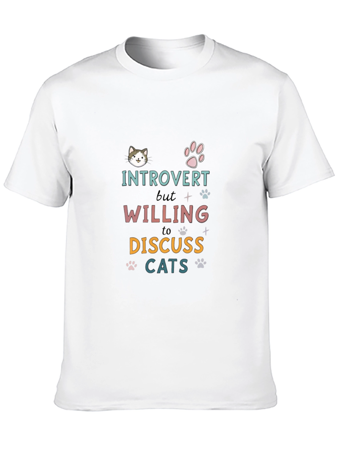 Introvert Cat Lover T-Shirt - Discuss Cats!