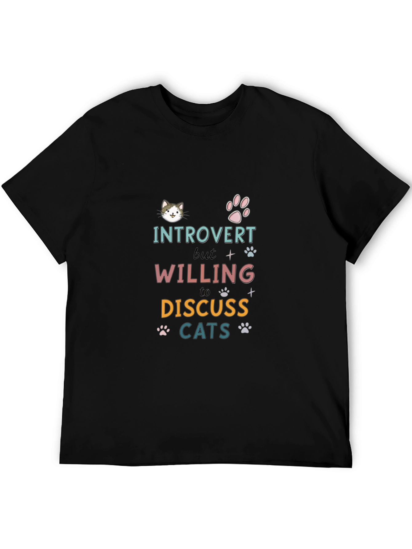 Introvert Cat Lover T-Shirt - Discuss Cats!