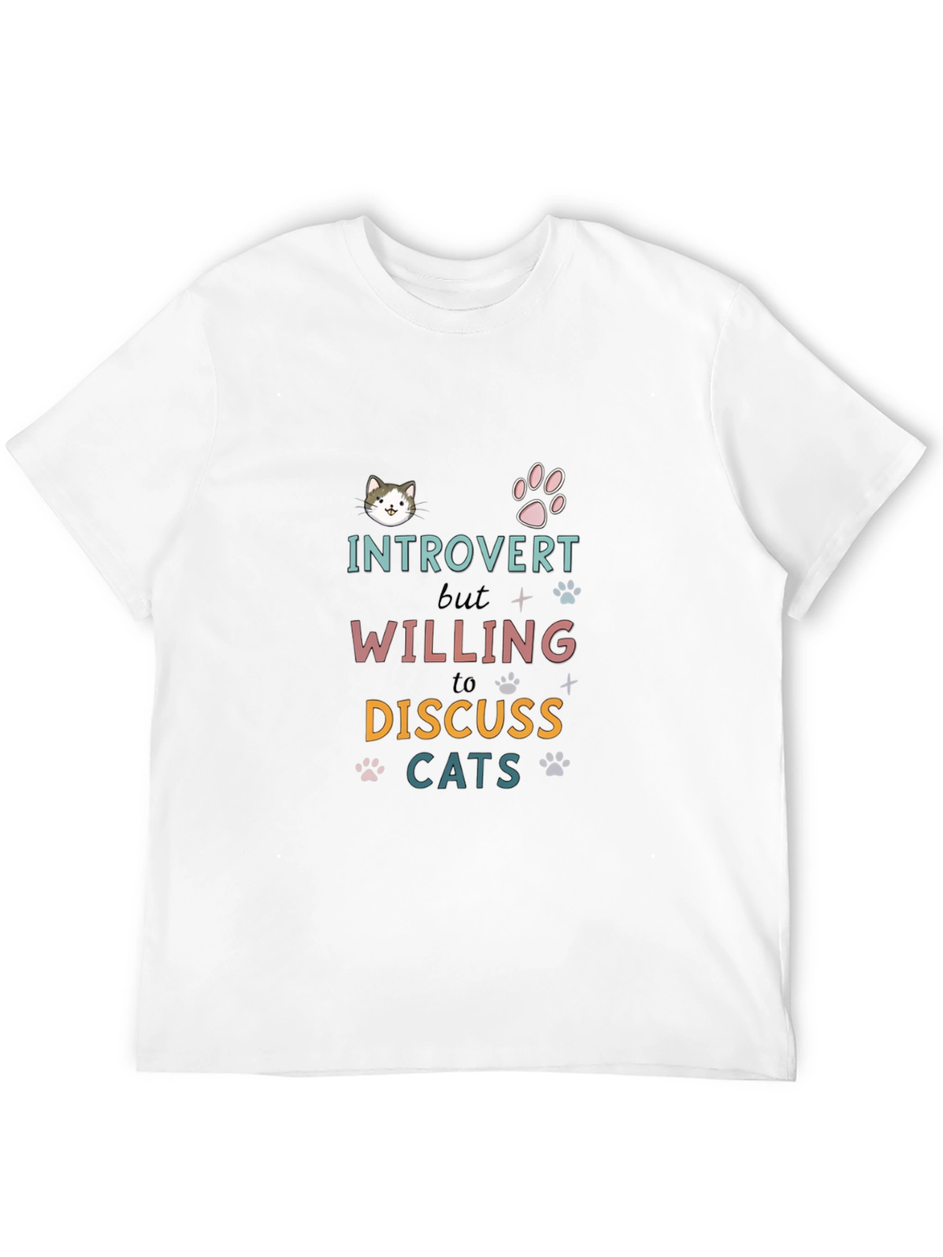 Introvert Cat Lover T-Shirt - Discuss Cats!