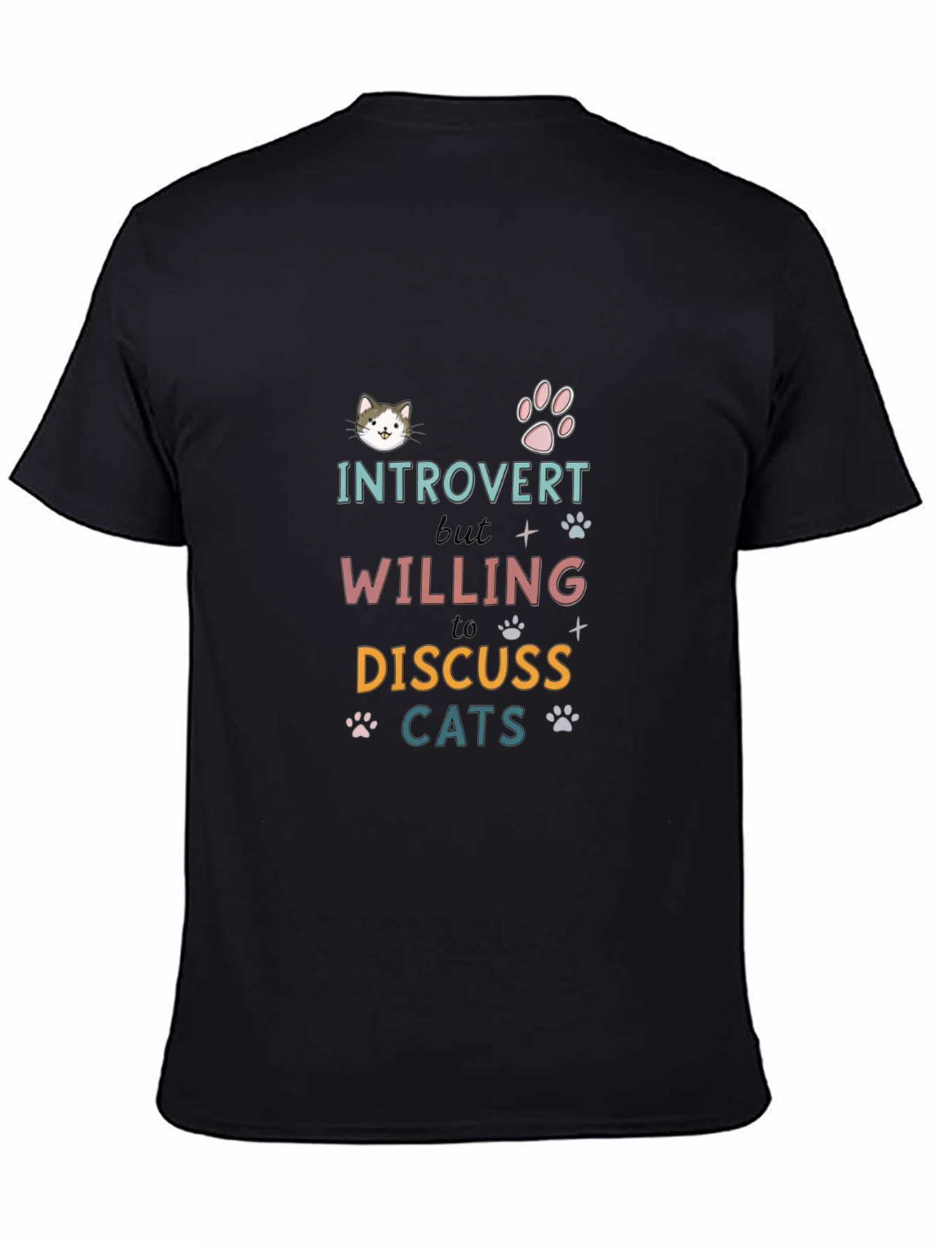 Introvert Cat Lover T-Shirt - Discuss Cats!