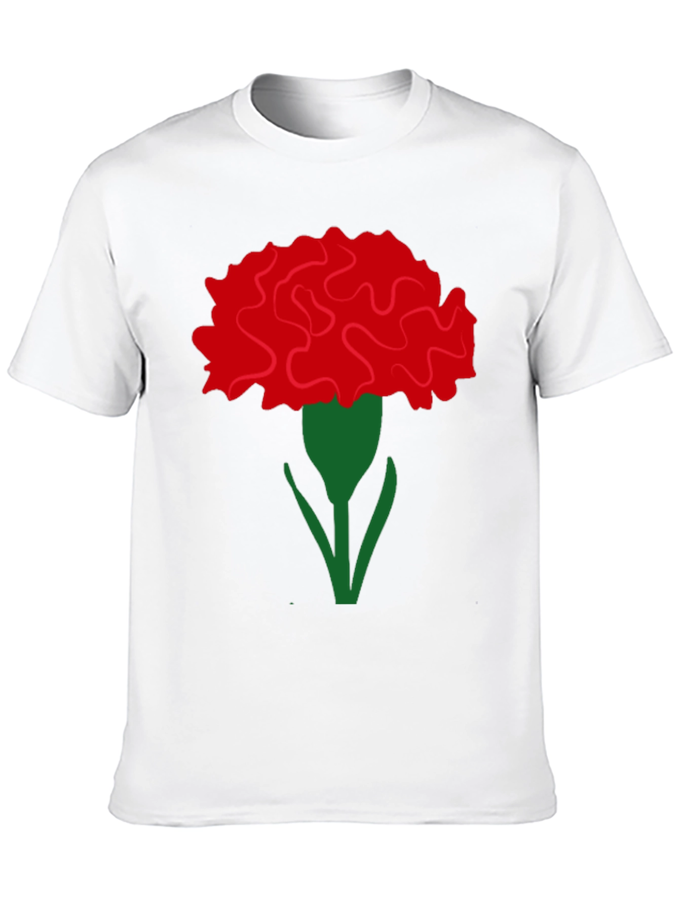 Floral Carnation Graphic Tee - Stylish & Unique