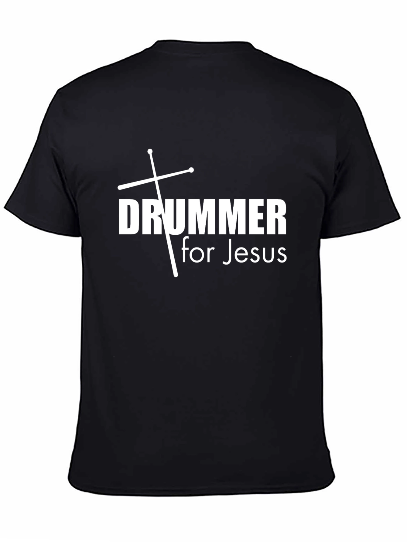 Drummer for Jesus Black T-Shirt Christian Music