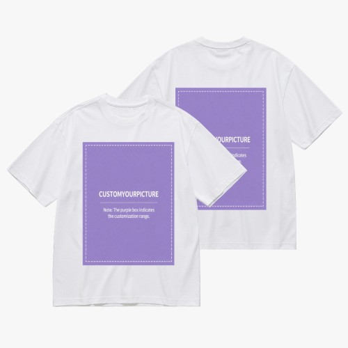 Custom Double‑Sided Printed Short Sleeve T‑Shirt | Personalized Front & Back Tee, Single Unit