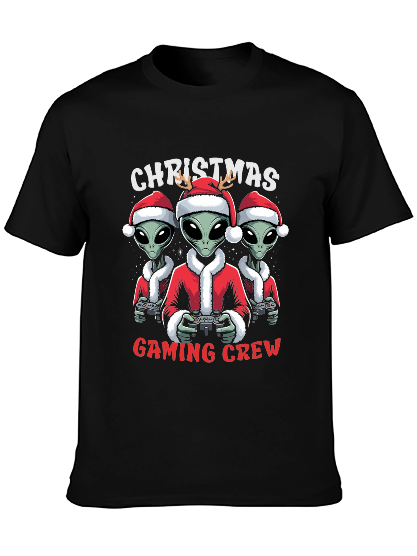 Christmas Alien Gaming Crew T-Shirt