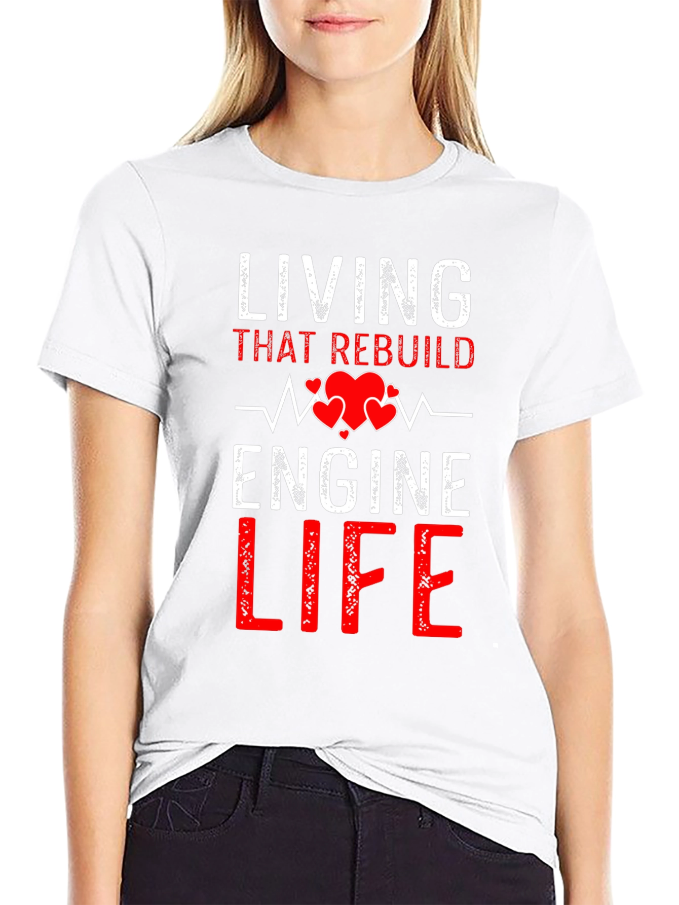 Living That Rebuild Engine Life Graphic Tee